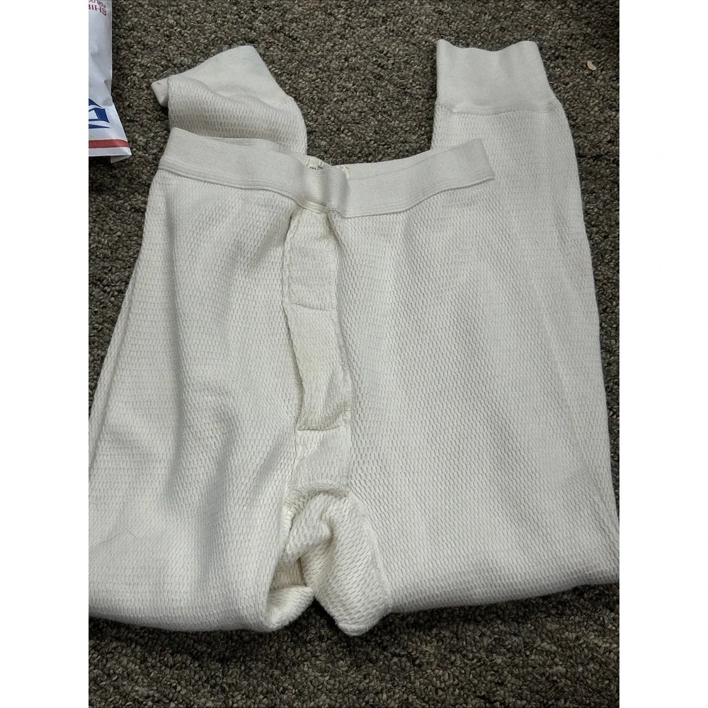 Vtg 77 Sz M THERMAL EXTREME COLD WEATHER LONG JOHN BOTTOM / DRAWER Lally MFG